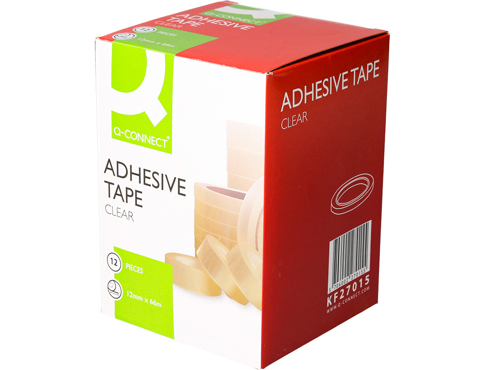 CINTA ADHESIVA Q-CONNECT TRANSPARENTE 66 MT X 12 MM
