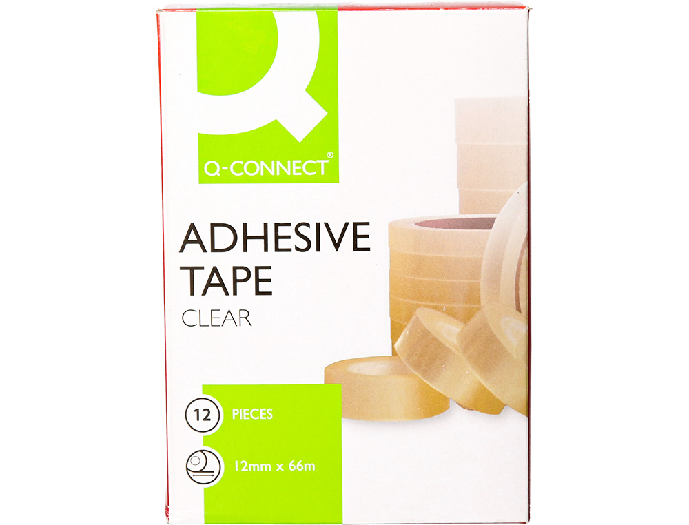 CINTA ADHESIVA Q-CONNECT TRANSPARENTE 66 MT X 12 MM