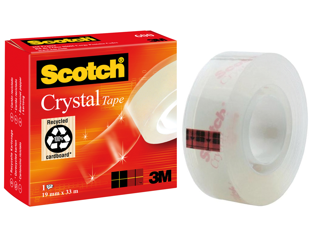 CINTA ADHESIVA SCOTCH SUPERTRANSPARENTE 33 MT X 19 MM 600/1933CI