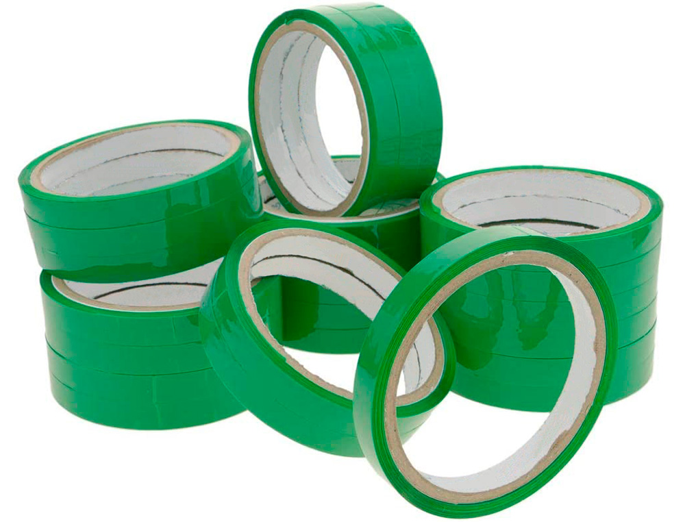 CINTA ADHESIVA Q-CONNECT 66 MT X 9 MM VERDE PARA CERRAR BOLSAS