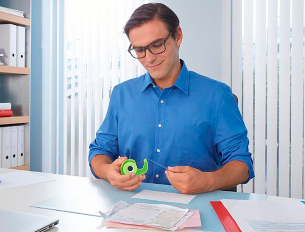MINIPORTARROLLO Q-CONNECT PARA CINTA DE 33 MT X 19 MM