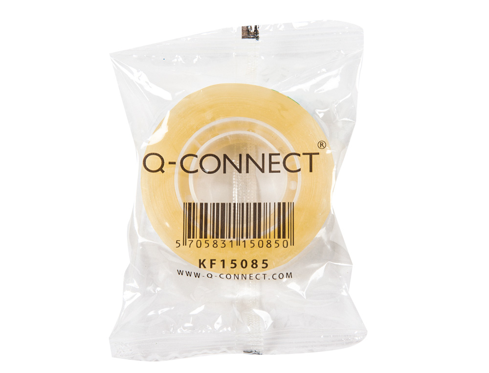 CINTA ADHESIVA Q-CONNECT TRANSPARENTE 33 MT X 19 MM ENCELOFANADA