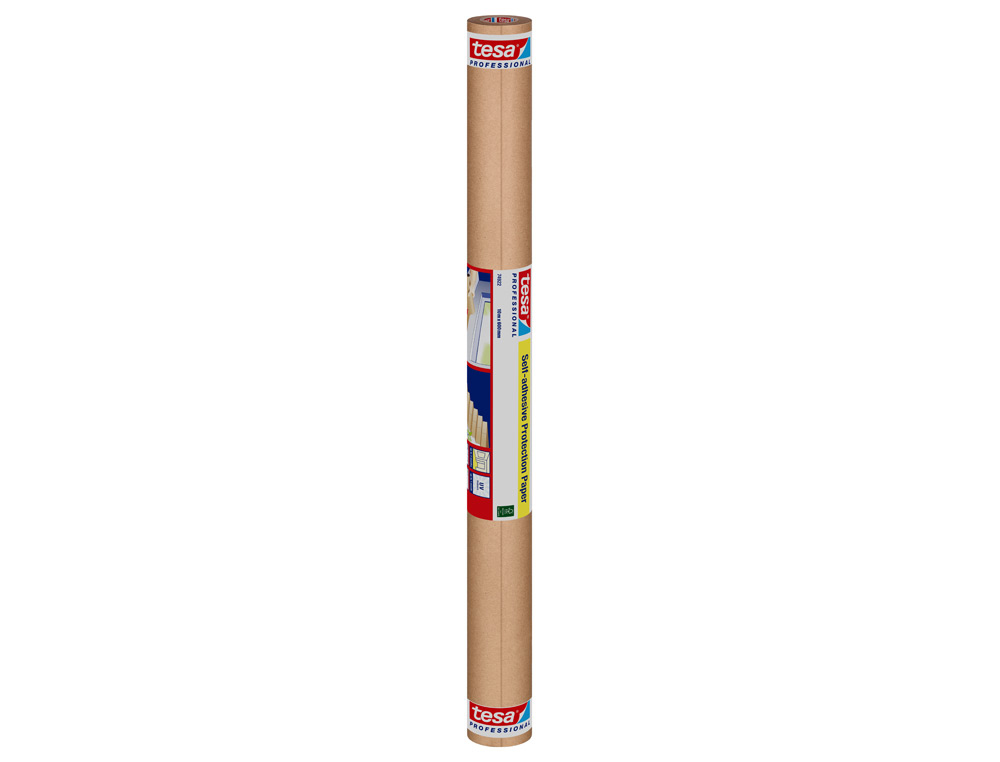 PAPEL DE PROTECCION TESA AUTOADHESIVO 100% RECICLADO FSC COLOR KRAFT 10 MT X 600 MM